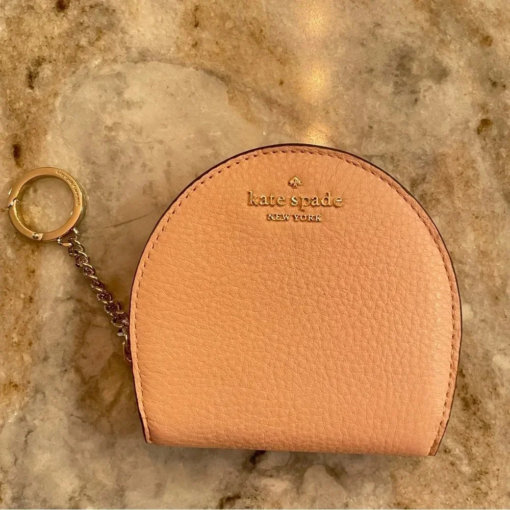 NWT Kate Spade pink half moon wallet